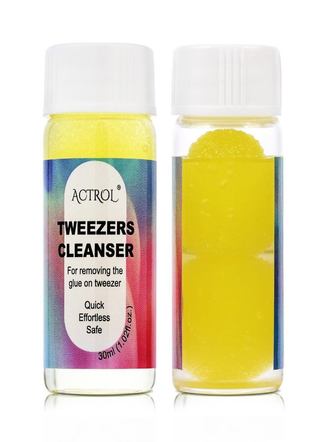 اكترول منظف ملاقط وصلات الرموش من أكترول، عبوة واحدة، أداة تنظيف ملاقط الرموش لإزالة غراء الرموش مع إسفنجة، سائل تنظيف ملاقط الرموش، 30 مل - Image 1